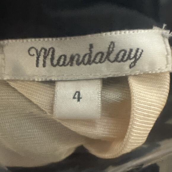 MANDALAY 4 COCKTAIL DRESS Embellished Sequin Fringe Cold Shoulder Black NWT - Picture 10 of 16